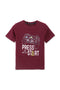 Boys Branded Graphic T-Shirt - Maroon