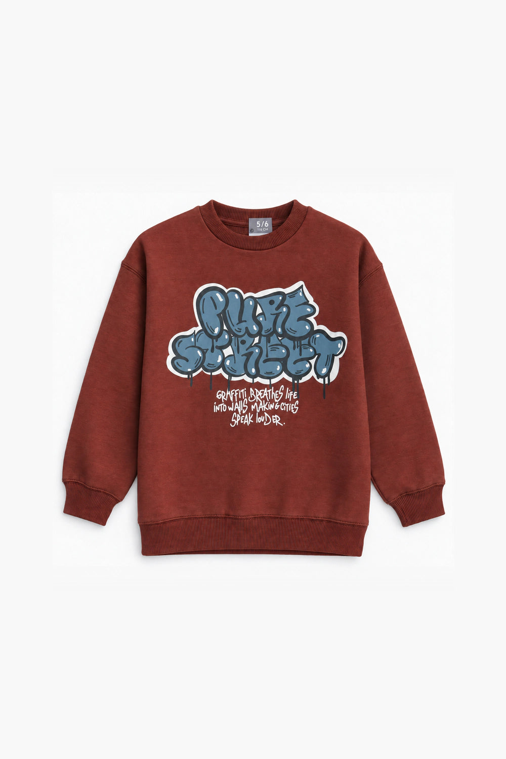 Boys Branded Graphic Sweatshirt - Mahroon