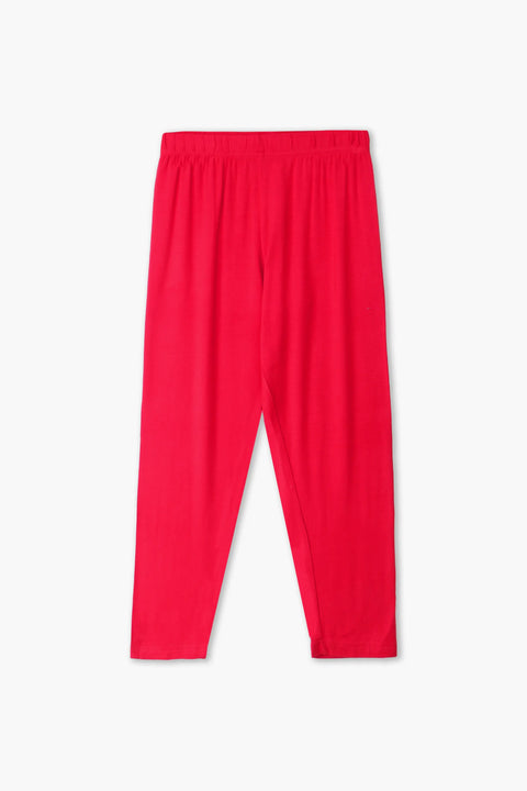 Women's Branded Capri - red