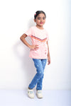 Girls Graphic T-Shirt GT24#12 - Peach