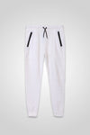 Men Branded Trouser - White