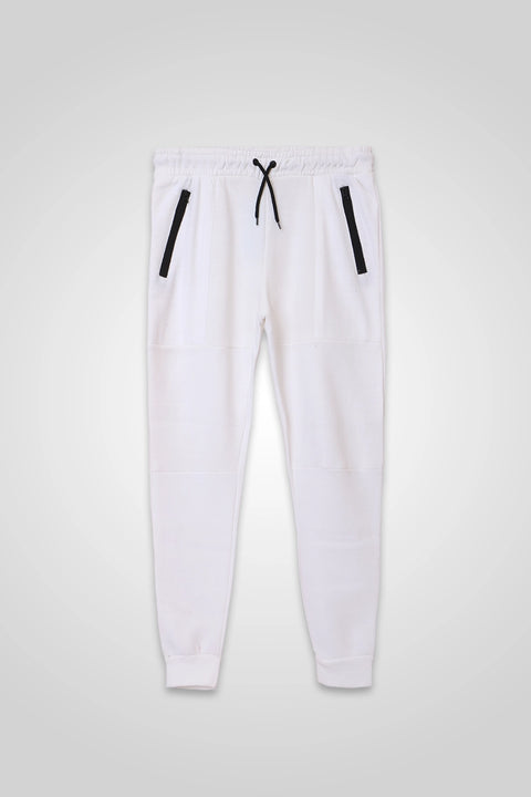 Men Branded Trouser - White