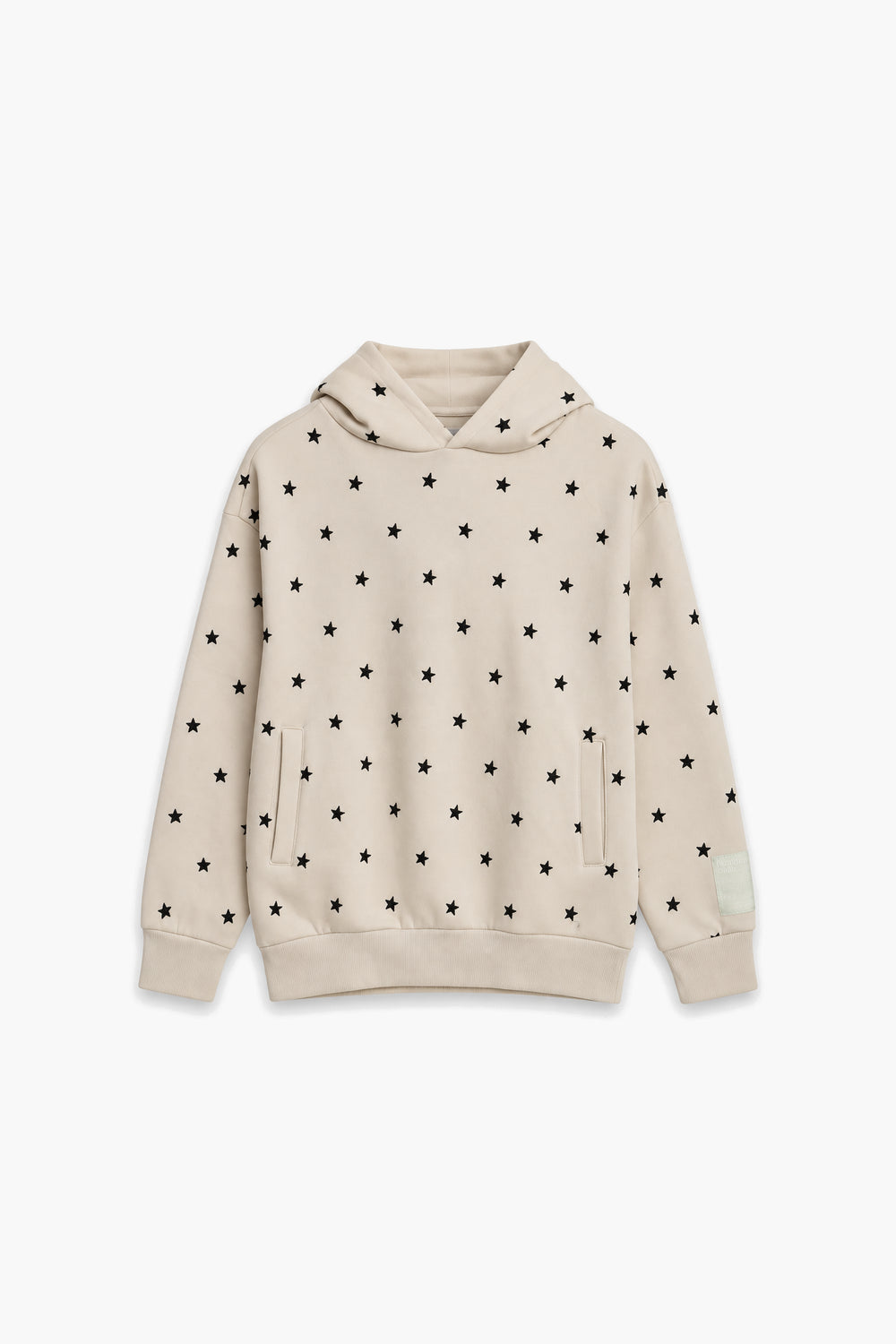 Women Branded Fleece EMB Pullover Hoodie - Beige