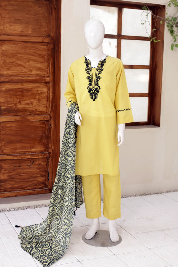 3 PIECE LAWN EMB SUITS