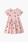 Girls Branded Graphic Frock - L/Pink