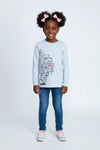 Girls Branded Graphic T-Shirt F/S - L/Blue