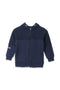 Boys Branded Fleece Zipper Hoodie - Navy