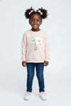 Girls Branded Graphic Sweatshirt - L/Pink