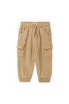 Boys Branded Fleece Cargo Trouser - Khaki