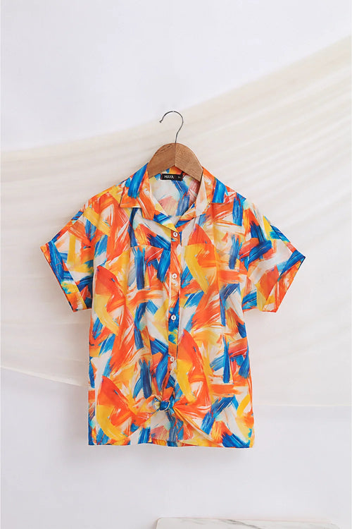 PRINTED LAWN FUSION TOP