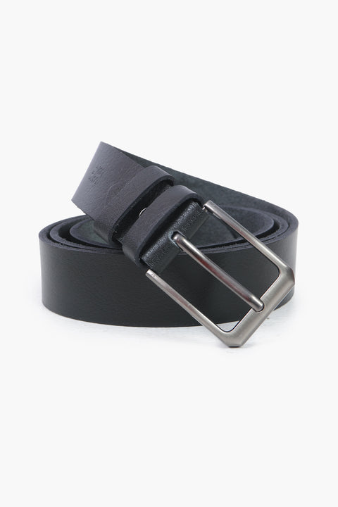 Men Leather Belt - Black