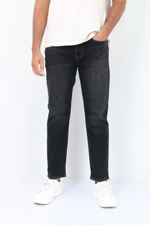 Man banana Straight Fit Denim Jeans - Black