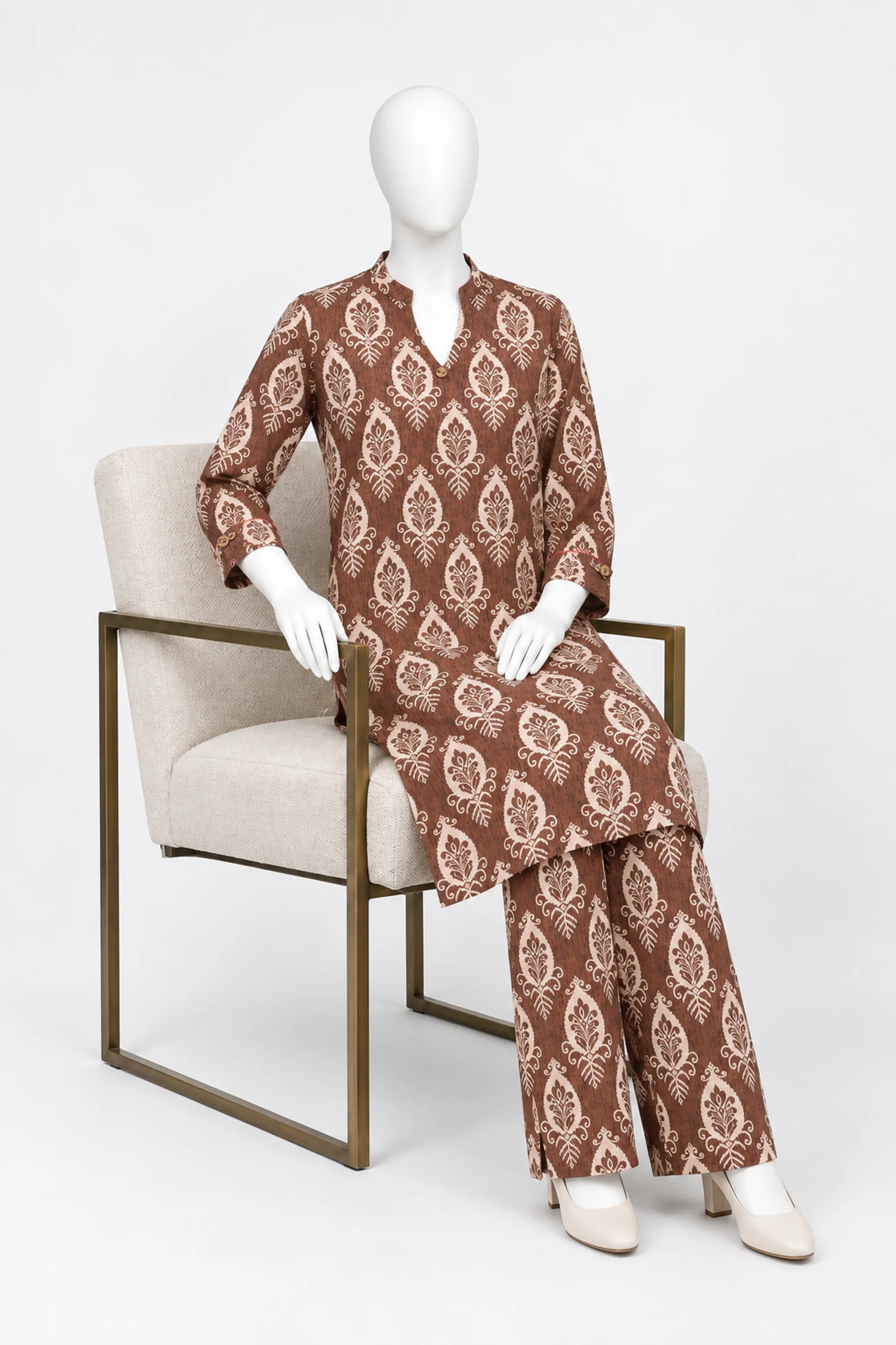 PRINTED KHADDAR SUIT