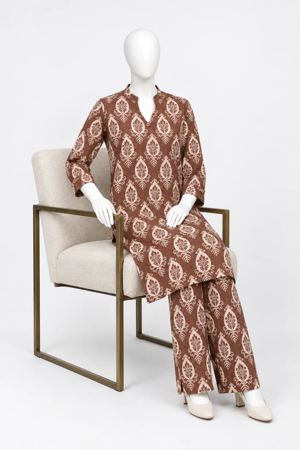 PRINTED KHADDAR SUIT