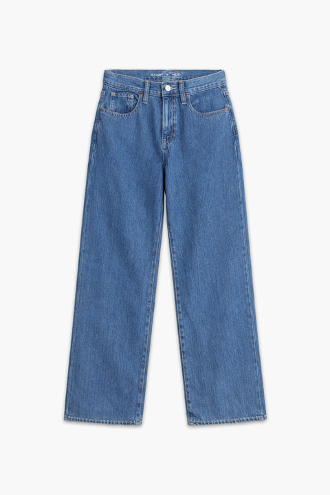 Girls Branded Wide Leg Jeans  - M/Blue