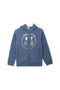 Boys Branded Graphic Zipper Hoodie - Navy