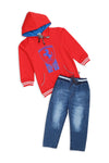 Boys Graphic 2-Piece Suit R089 - Red