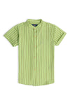 Boys Band Collar Shirt IMBCS#02 - Lime Green