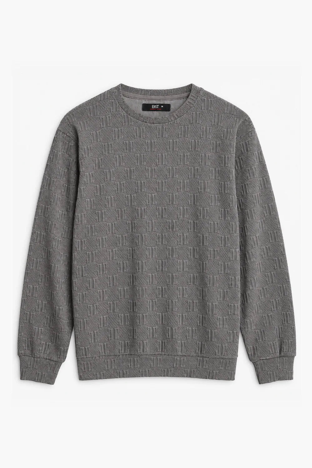 Textured Knit Sweatshirt