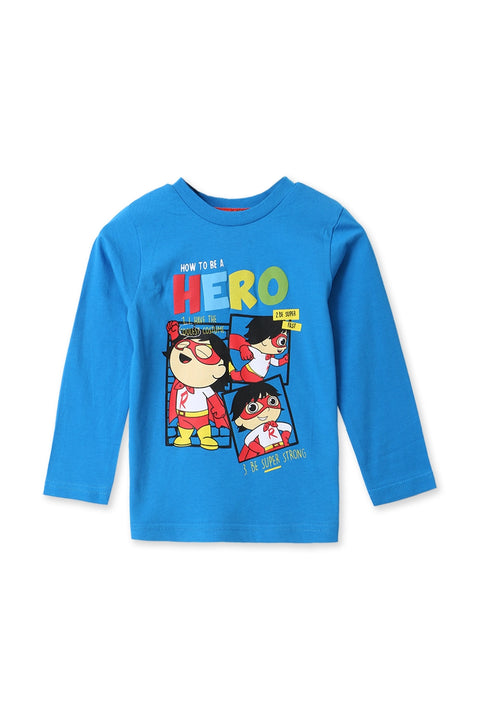 Boy Branded Graphic Tee F/S - Blue