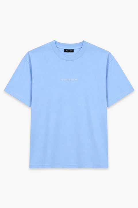 Men Branded Graphic T-Shirt - L/Blue