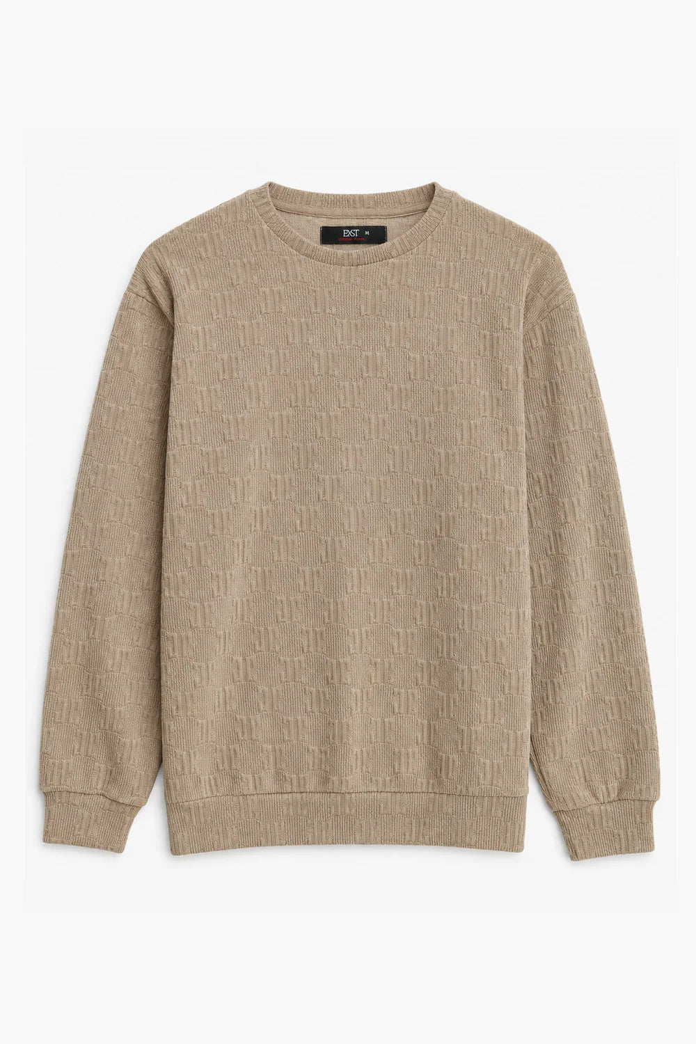 Textured Knit Sweatshirt