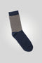 Men Fawn Stripes Long Socks - Black