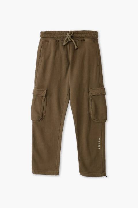 Men branded Cargo Trouser - Brown