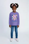 Girls Branded Graphic T-Shirt F/S - Purple