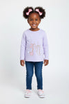 Girls Branded Graphic T-Shirt F/S - Purple