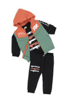 Boys Graphic 3-Piece Suit 1194/5-A - Orange & Green