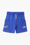 Boy Branded Graphic Terry Short - Royal Blue