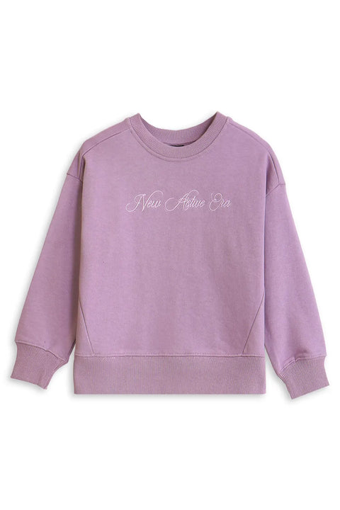 Girls Branded Graphic Sweatshirt - Purple