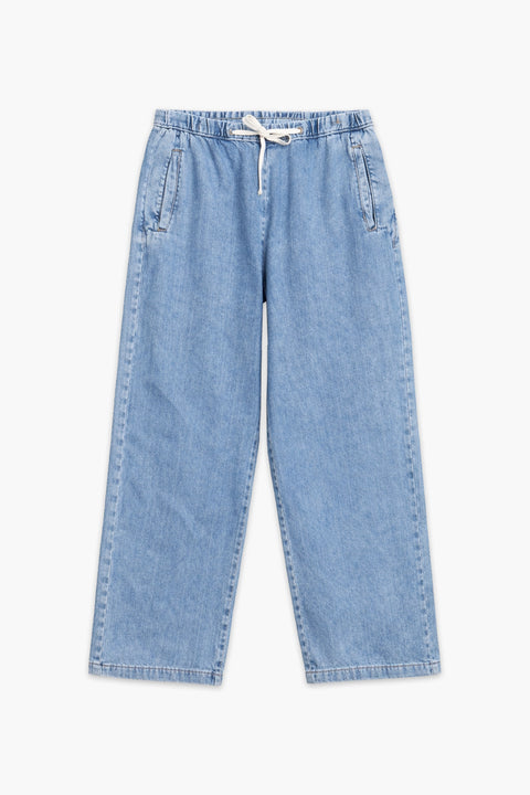 Women's Branded Wide Leg Jeans - Blue