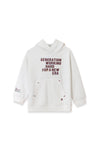 Boys Branded Graphic Hoodie Sweatshirt - White