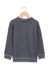 Boys Cuff Tipping Sweatshirt BS-06 - Charcoal