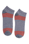 Men's Ankle Socks - Red & Grey