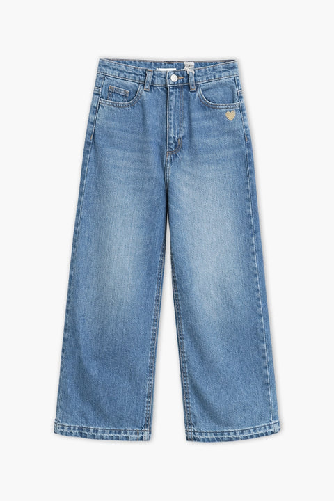 Girls Branded Denim pant - L/Blue