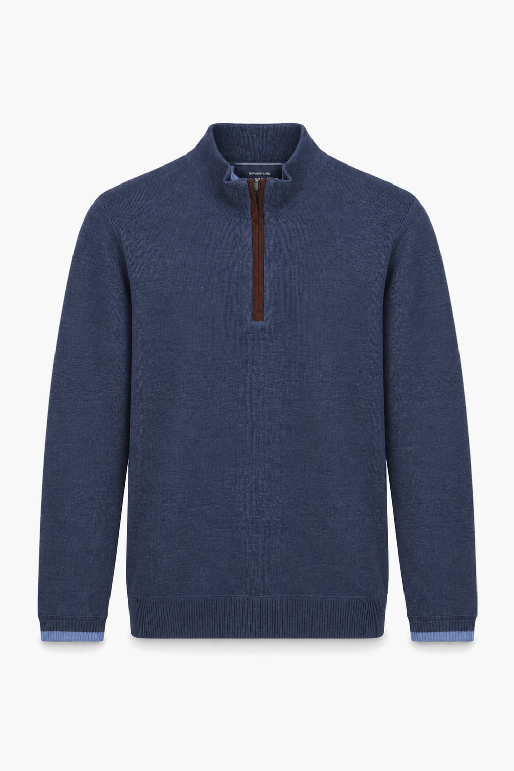 Men Branded Mockneck - Blue
