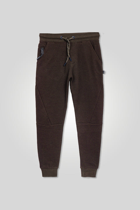 Boys  Zip Pocket Jogger Trouser Pant BTJ03 - D/Brown