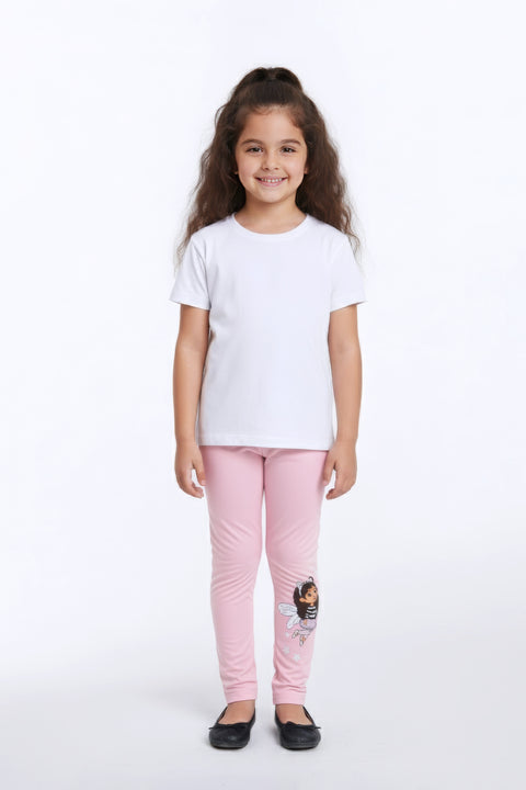 Girls Branded Graphic Legging - Pink