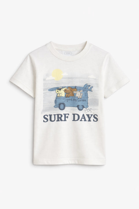 Boys Branded Graphic T-Shirt - White