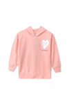 Girls Branded Graphic Hoodie Sweatshirt - Pink