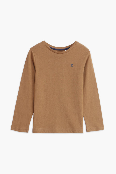 Girls Branded T-Shirt F/S - Brown