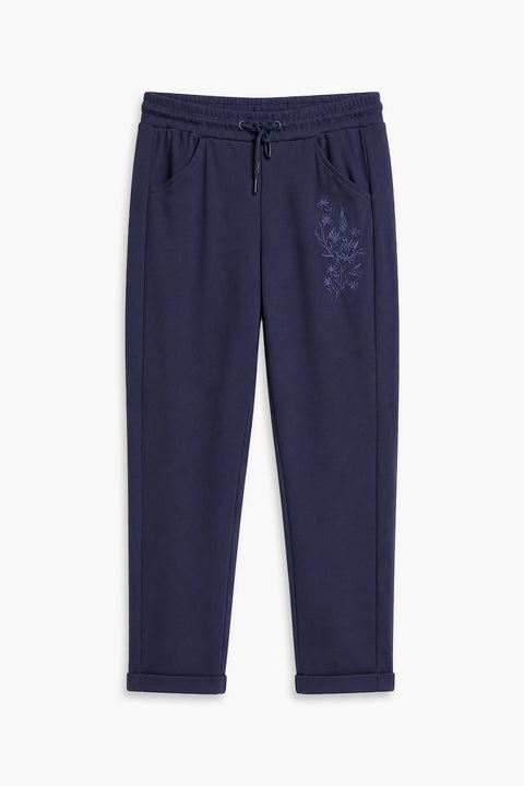 Women Branded Trouser - D/Blue