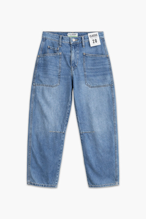 Women's Branded Wide Leg Jeans - Blue