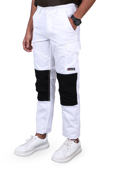 Men Cargo 6 Pocket Cotton Pant (Brand: Payper)  - White