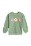 Girls Branded Graphic Sweatshirt - Olive