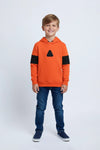 Boys Raglan Pullover Hoodie - Orange
