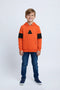 Boys Raglan Pullover Hoodie - Orange